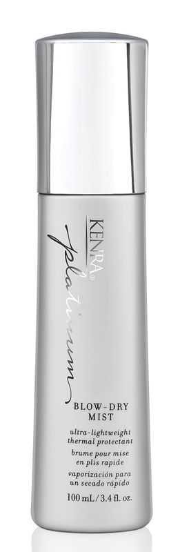 Kenra Platinum Blow-Dry Mist | Ultra-Lightweight Thermal Protectant | Detangles, Smooths, &amp; Softens | Eliminates Frizz &amp; Resists Humidity | Fine To Medium Hair | 3.4 fl. oz