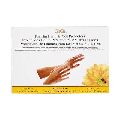 Gigi Paraffin Wax Hand and Foot Protectors, Slip-on Disposable Plastic Bags, 26 Counts, 1-pack