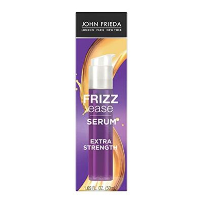 John Frieda Frizz Ease Extra Strength Hair Serum, Nourishing Hair Oil for Frizz Control, Heat Protectant with Argan &amp; Coconut Oils, 1.69 fl oz