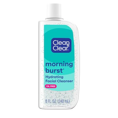 Clean &amp; Clear Morning Burst Oil-Free Hydrating Facial Cleanser with BHA, Cucumber &amp; Aloe Extracts, Face Wash Gently Removes Oil &amp; Pore Clogging Impurities, 8 fl. oz