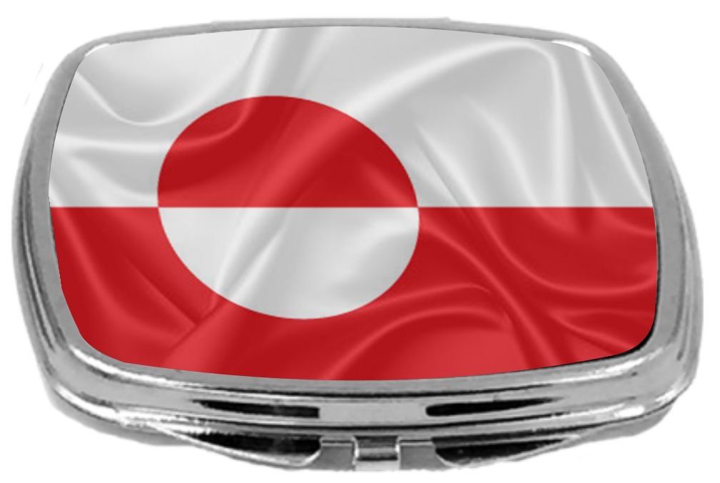Rikki Knight Flag Design Compact Mirror, Greenland, 3 Ounce