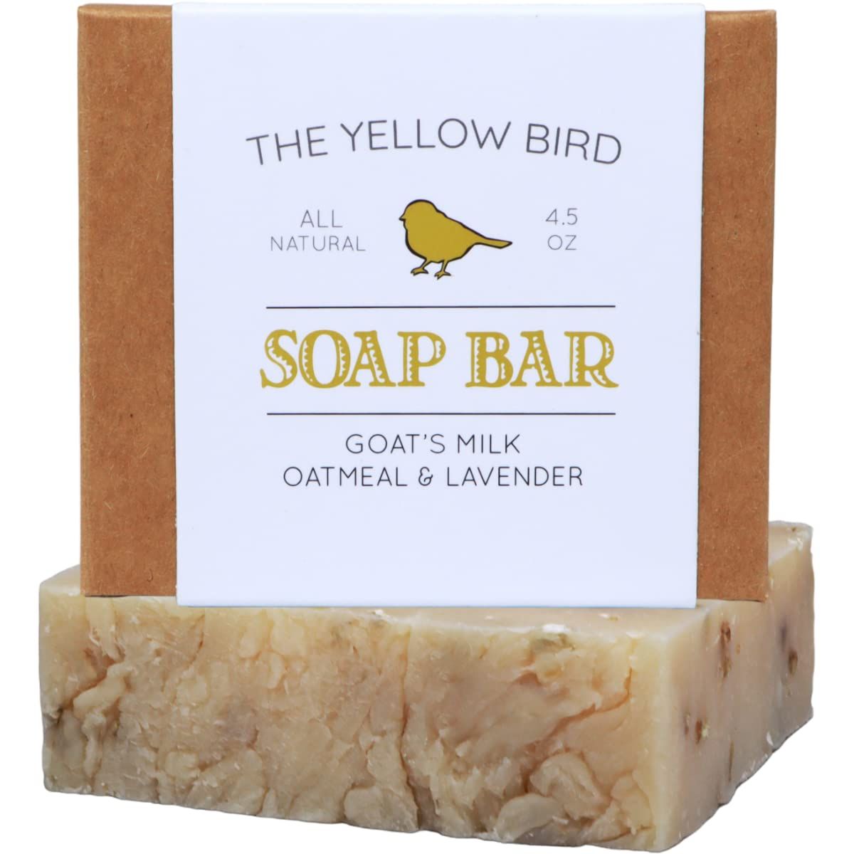 Lavender Goats Milk Soap Bar with Oats - Gentle Exfoliating Bath Soap. Moisturizing Dry Skin Face &amp; Body Wash. Mild Natural and Organic Soap. Made in the USA