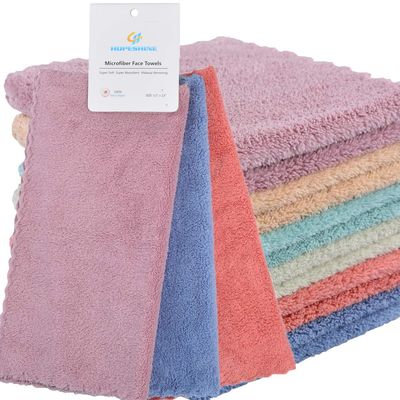 HOPESHINE Face Makeup Remover Cloths Wash Towels Facial Cleaning Wipes Reusable Soft for Sensitive Skin Erase Mascara, Eyeliner, Foundation Lipstick 12 inch X 12 inch