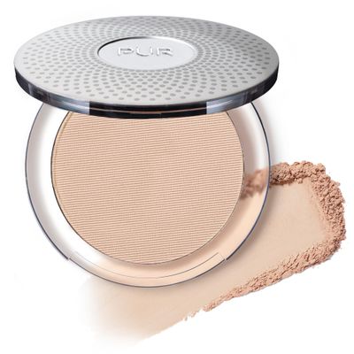 PUR Beauty 4-in-1 Pressed Mineral Makeup Powder Foundation with SPF 15 - Concealer &amp; Finishing Compact Pressed Powder for Face - Buildable Medium to Full Coverage Foundation Powder (Light)