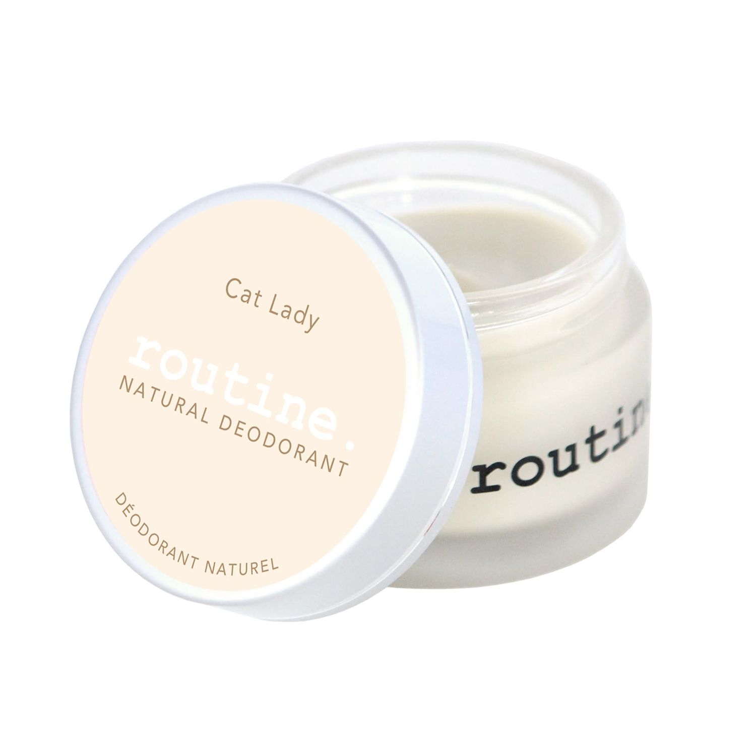 Routine Natural Deodorant Cat Lady (Vegan: No Beeswax) Deo Jar | 2 Fluid Oz. Natural Deodorant | Aluminum Free Natural Deodorant For Women &amp; Men (Cream Jar Formula)