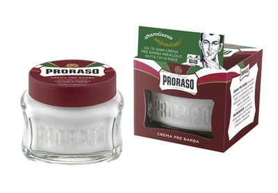 Proraso Shaving Kit for Men | Moisturizing Pre-Shave Cream, Shaving Cream Tube and After Shave Balm for Thick, Curly Beards in Vintage Dopo Tin