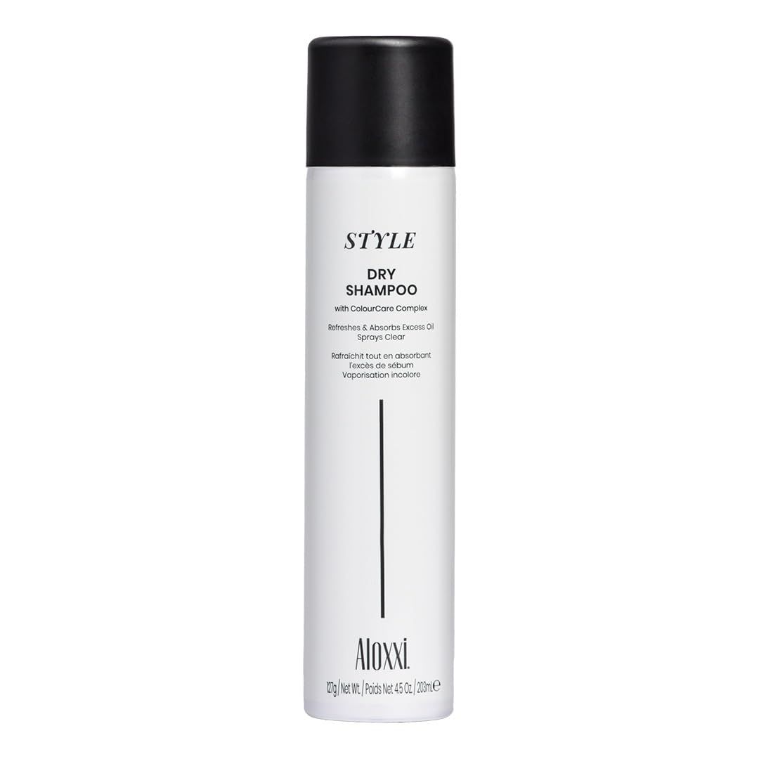 ALOXXI Dry Shampoo - Sprays Clear, Even on Dark Hair with Fragrance of Green Apple and Herbs - Absorbs Excess Oil and Refreshes Hair, 4.5 Fl. Oz