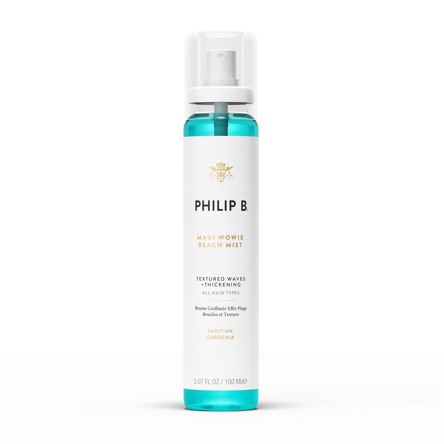 PHILIP B. Maui Wowie Beach Mist 5.07 oz - Texturizing Hair Mist, Boosts Appearance of Volume &amp; Bouncy Waves, Infused with Botanical Moisturizers, Sea Salt, Coconut &amp; Aloe Vera