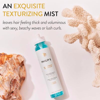 PHILIP B. Maui Wowie Beach Mist 5.07 oz - Texturizing Hair Mist, Boosts Appearance of Volume &amp; Bouncy Waves, Infused with Botanical Moisturizers, Sea Salt, Coconut &amp; Aloe Vera
