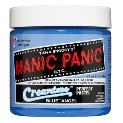 MANIC PANIC Blue Angel Hair Dye - Creamtone Perfect Pastel - Semi-Permanent Hair Color - Light, Sky Pastel Blue Hair Dye - Vegan, PPD &amp; Ammonia-Free - For Coloring Hair on Women &amp; Men