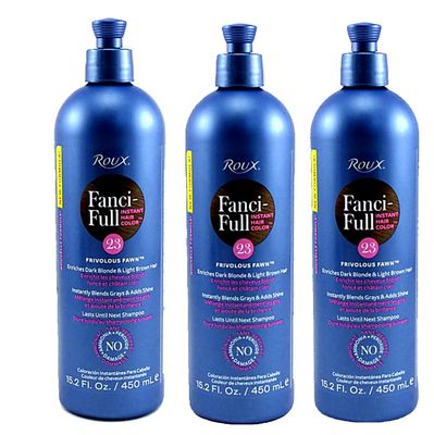 Roux Fanci-Full Rinse #23 Frivolous Fawn 15.2 Ounce (449ml) (3 Pack)