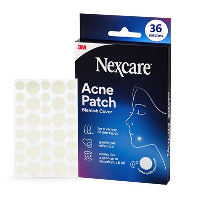 Nexcare Acne Cover, Skin Cover Absorbs Pus and Oil From Clogged Pores, Suitable Skincare for Most Skin Types - 36 Acne Covers