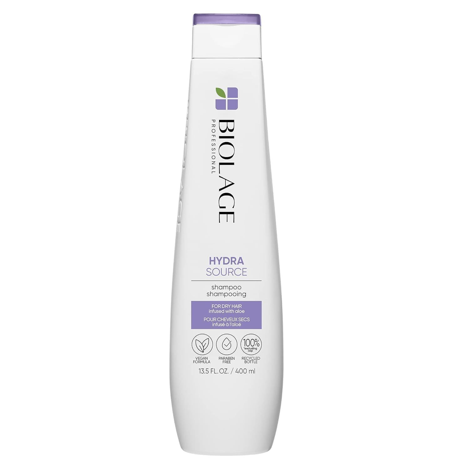 Biolage Hydra Source Shampoo | Hydrates &amp; Moisturizes Dry Hair | Helps Repair Split Ends | Paraben-Free | For Dry &amp; Damaged Hair | Salon Shampoo | Weightless, Soft Finish | Vegan | Cruelty Free