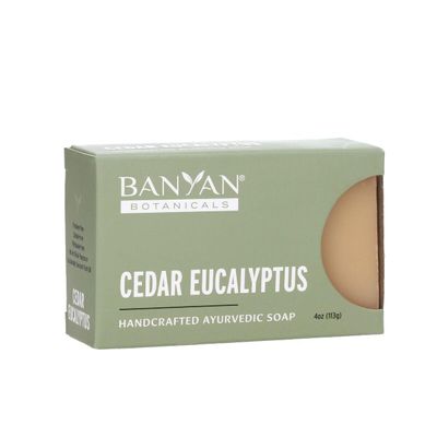 Banyan Botanicals Cedar Eucalyptus Soap - With Eucalyptus and Himalayan Cedarwood Essential Oil - Calming &amp; Refreshing with an Invigorating Scent - 4 oz Bar - Free of Sulfates, Phthalates &amp; Parabens
