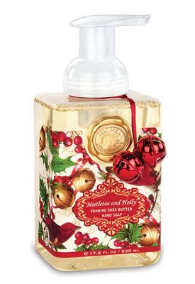 Mistletoe and Holly Foaming Hand Soap 17.8 oz Michel Design Works Gift