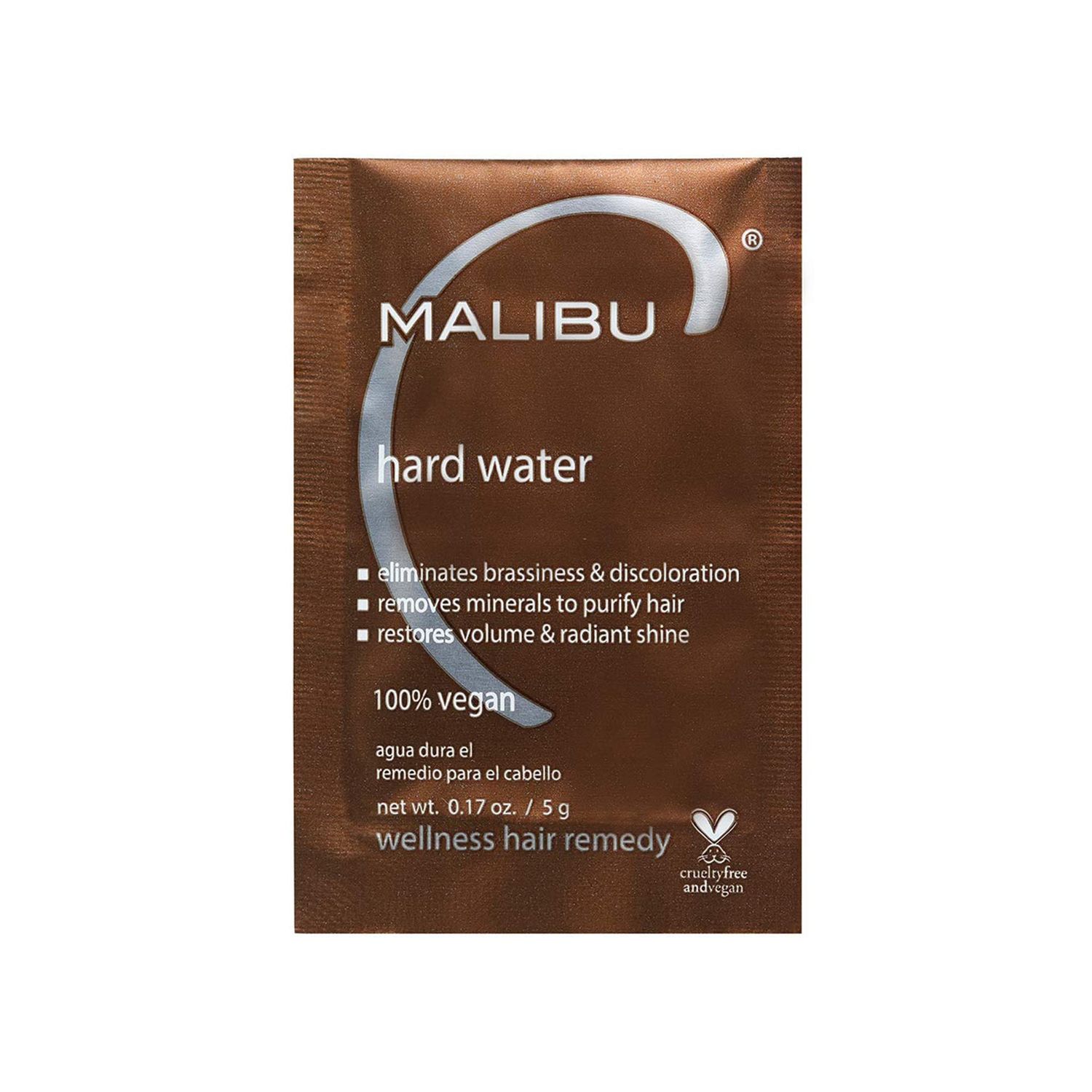 Malibu C Hard Water Wellness Hair Remedy - Removes Hard Water Deposits &amp; Impurities + Restores Volume and Radiant Shine with Vitamin C Complex (1 Packet)