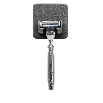 Tooletries - The Mason Razor Holder - Secure &amp; Safe, Silicone Toiletry Organizer, Shower &amp; Bathroom Accessory - Features Silicone-Grip Technology, Removable &amp; Reusable - Charcoal