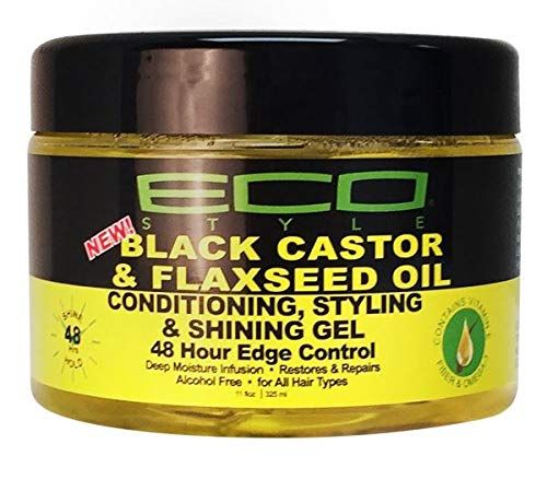 Eco Style Black Castor &amp; Flaxseed Oil Conditioning Styling &amp; Shining Gel 11.5 fl oz (Pack of 2)
