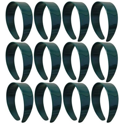 One Dozen 2 Inch Plastic Headbands with Teeth - Hunter