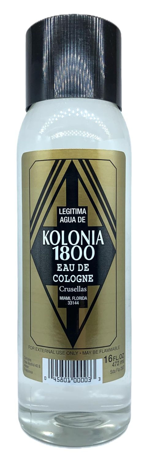 Crusellas Legitima Agua de Kolonia 1800 Natural Splash Cologne 16 Fl. Oz.