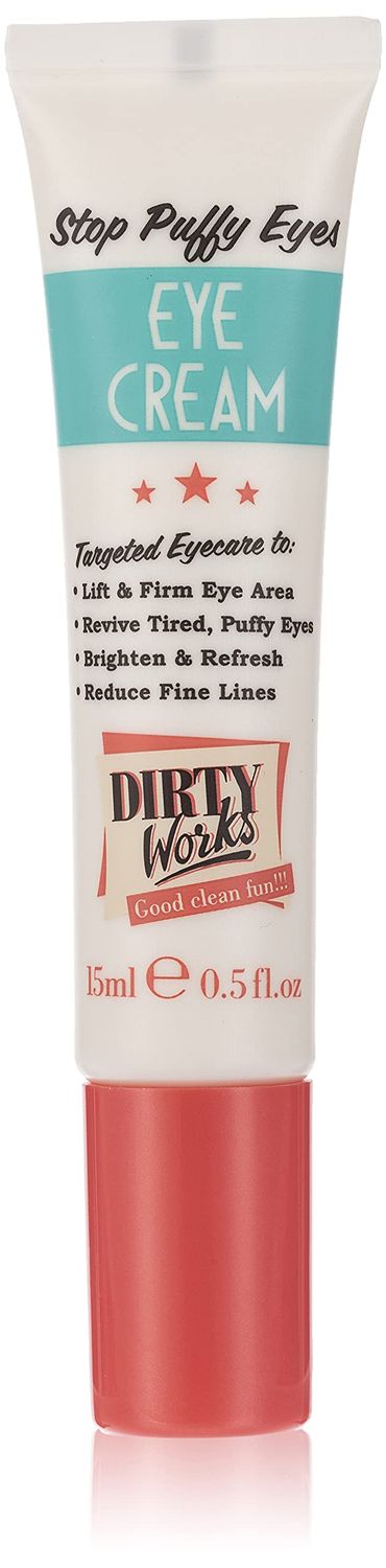 Dirty Works Stop Puffy Eyes Perfecting Eye Cream - Boosted with a Proven Eye Tightening Peptide, Stimulating Caffeine to Improve Circulation and Light Reflectors to Help Brighten Dark Circles