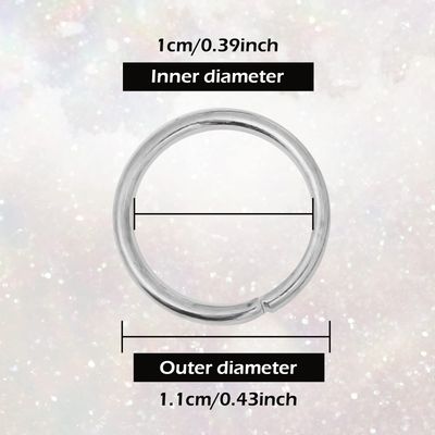 80 Pieces Hair Clip Rings Decorations, Braid Hair Loop Headband Accessories (Silver)