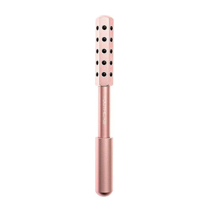 YouthLab Radiance Roller - Germanium Stone Uplifting Face Beauty Massage Tool /Roller/Wand for Skin Tightening/Firming, De-Puffing, Sculpt/Lift, Anti-Aging (Rose Gold)