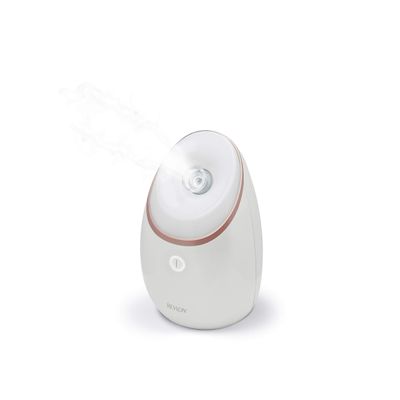 REVLON Illuminating Warm Mist Facial Steamer, white, 1 Count