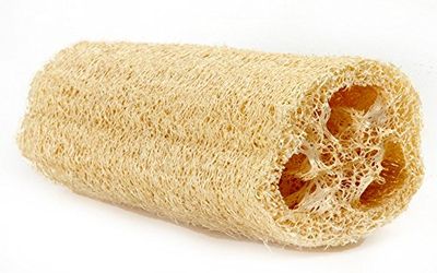 Natural Loofah Exfoliating Bath Sponge 4&quot; by Spa Destinations Creating The in Home Spa Experience