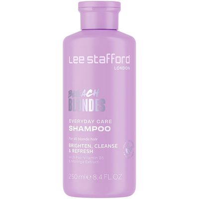 Lee Stafford Bleach Blondes Everyday Care Shampoo Hair Cleanser for Smooth Blonde Hairs Breakage free, 250ml