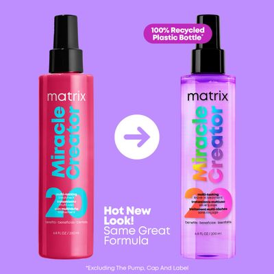 Matrix Miracle Creator Leave-In Conditioner Spray | Heat Protectant, Anti-Frizz, Moisturizing &amp; Detangling | For Damaged Hair | For All Hair Types | Sulfate Free | 6.8 Fl. Oz.