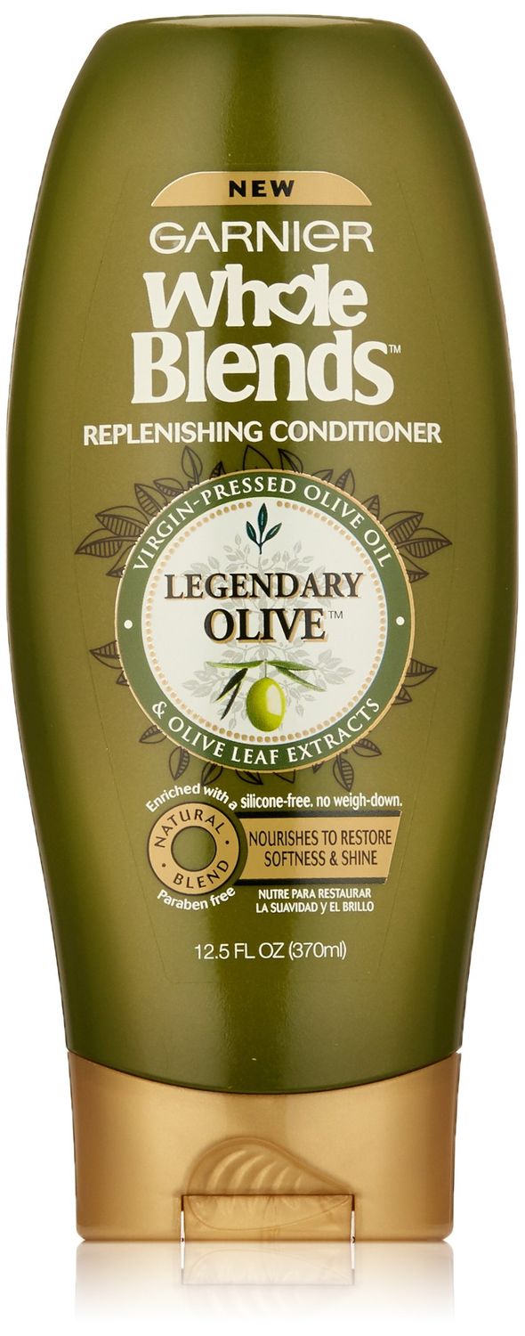 Garnier Whole Blends Replenishing Conditioner Legendary Olive, Dry Hair, 12.5 fl. oz.