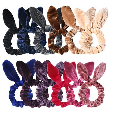 SUSULU Hair Scrunchies Velvet Scrunchy Elastic Hair Ties Twist Knot Hair Bands Women Ponytail Accessories Pack of 12pcs