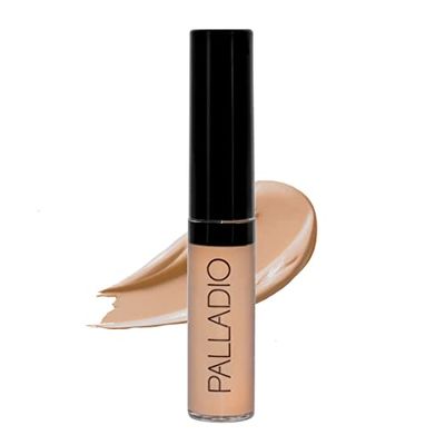 Palladio Liquid Concealer, Medium Coverage, Lightweight and Buildable Formula for Seamless Coverage, Conceals Imperfections, Brightens Skin, and Lasts All Day, Honey