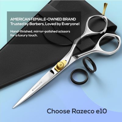 Suvorna 6" hair scissors professional - hair cutting scissors professional - professional hair scissors - hair shears professional - barber scissors professional - hair shears for women, men, &amp; kids.