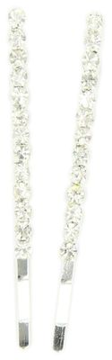 Caravan Crystal Bobby Pin in A Classic Bar Decorated W Swarovski Crystal Stones in Pair