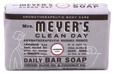 Mrs Meyers Bar Soap Lavender 5.3 Ounce (156ml) (3 Pack)