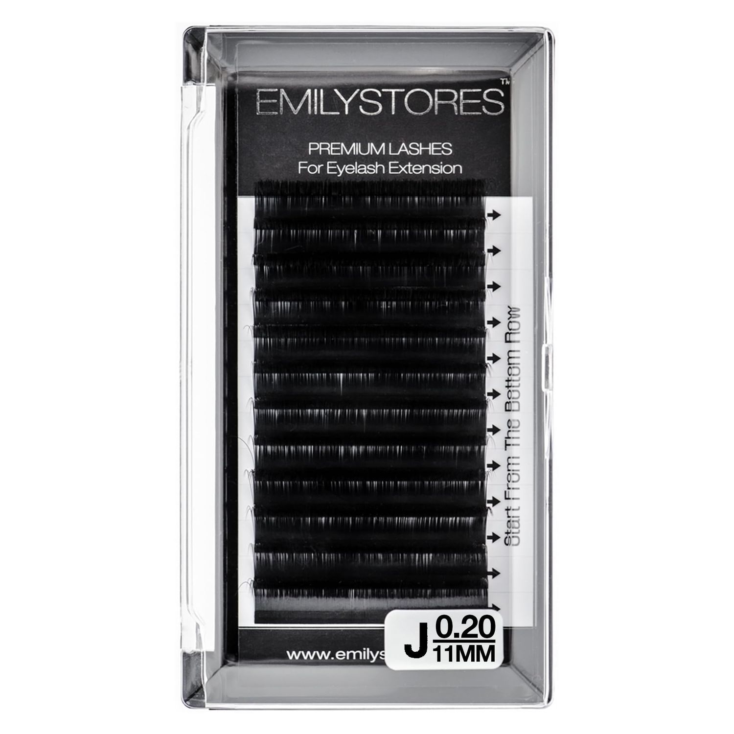 EMILYSTORES Lash Extensions 0.20mm Thickness J Curl 11mm Length Individual Volume Natural Looking Eyelashes For Eyelash Extensions(0.20,J,11mm)