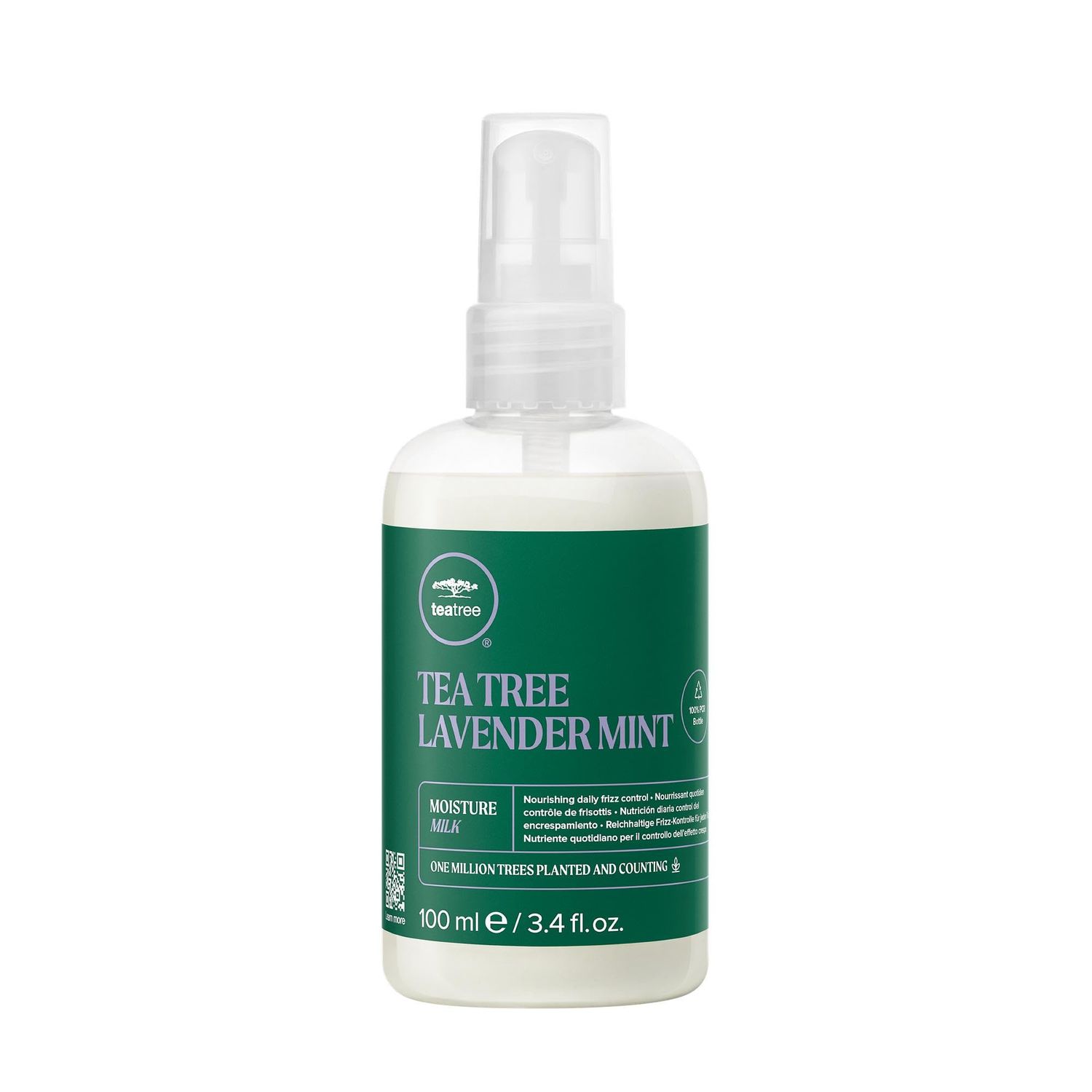 Tea Tree Lavender Mint Moisture Milk, Leave-In Conditioner, For Coarse, Curly + Dry Hair, 3.4 fl. oz.