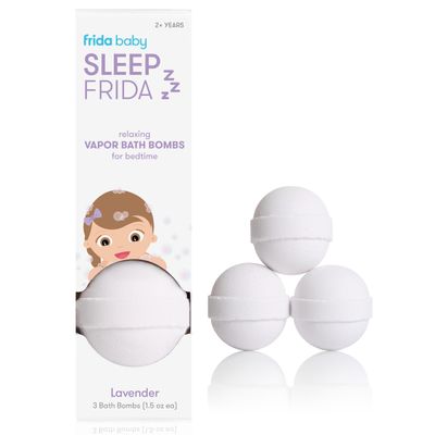 Frida Baby Natural Sleep Bath Bombs, Lavender Essential Oil Bath Bombs for Bedtime, Relaxing &amp; Calming Shower Bombs with Aromatherapy Oil for Better Sleep