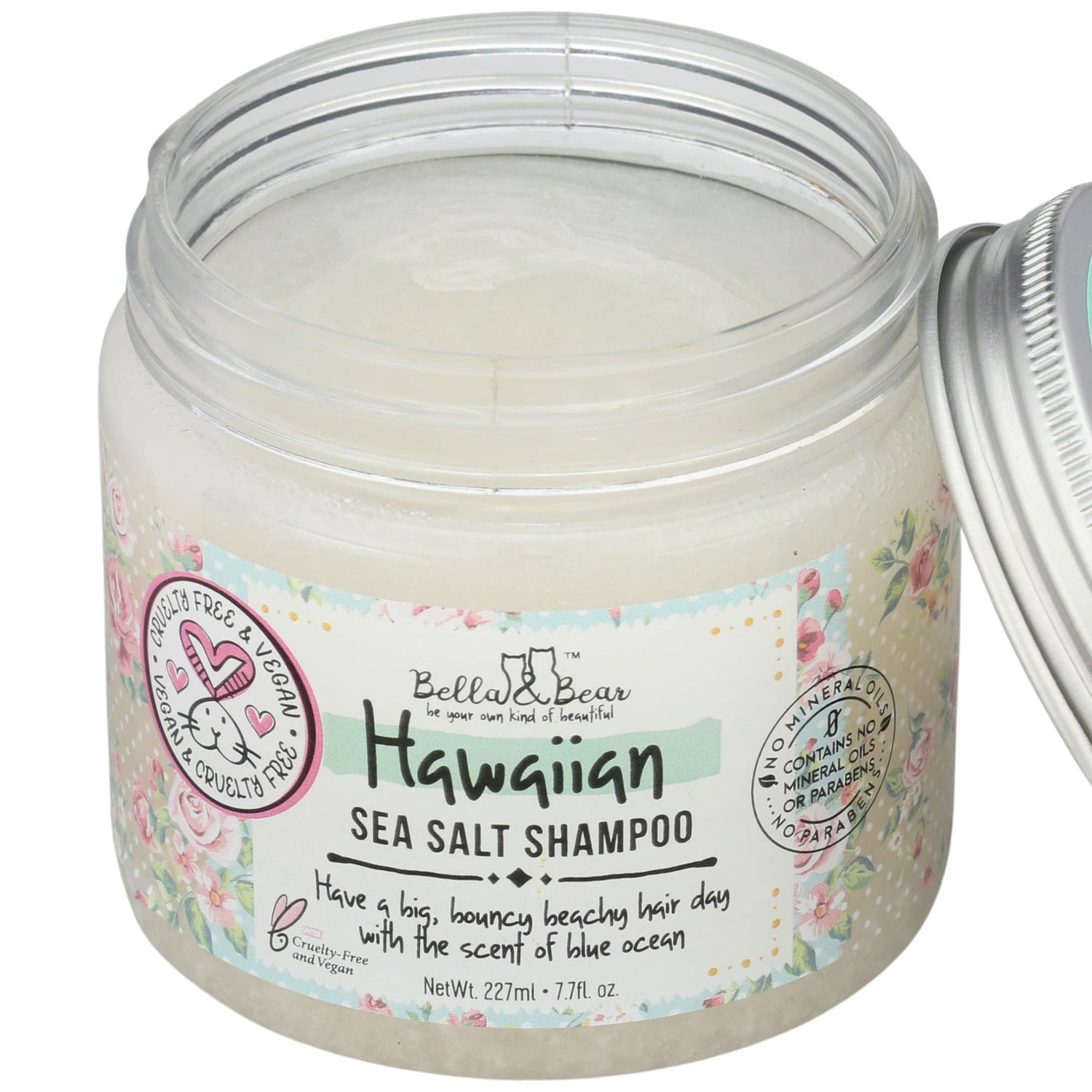 Bella &amp; Bear Hawaiian Sea Salt Volumizing Shampoo, Exfoliating, Cruelty Free, Ocean Scent, 6.7oz
