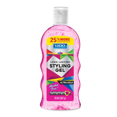 Lucky Super Soft Styling Gel, Ultra Hold, 20 Ounce