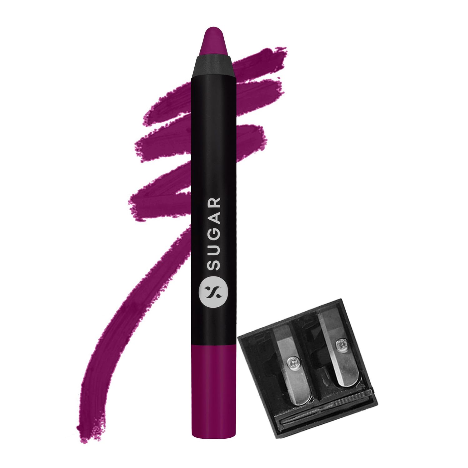 SUGAR Cosmetics Matte As Hell Crayon Lipstick12 Baby Houseman (Deep Pink) Highly pigmented, Creamy Texture, Long lasting Matte Finish