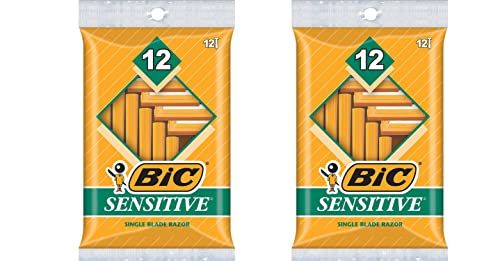 BIC Sensitive Single Blade Shaver (24 Count, Sensitive)