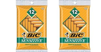 BIC Sensitive Single Blade Shaver (24 Count, Sensitive)