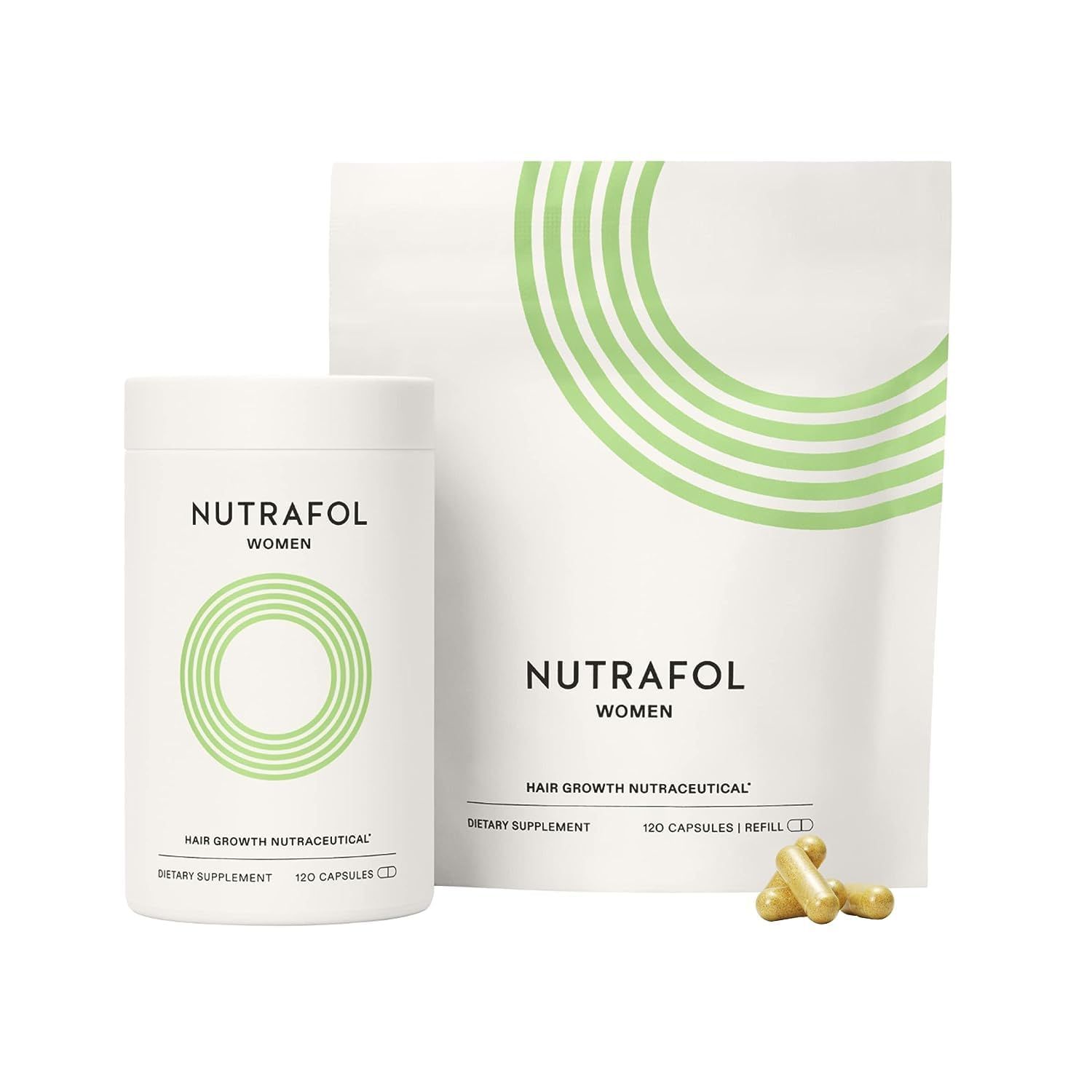 Nutrafol Women&#39;s Hair Growth Supplements, Dermatologist Recommended, Ages 18-44, Clinically Proven for Visibly Thicker and Stronger Hair - 2 Month Supply, Pack of 2