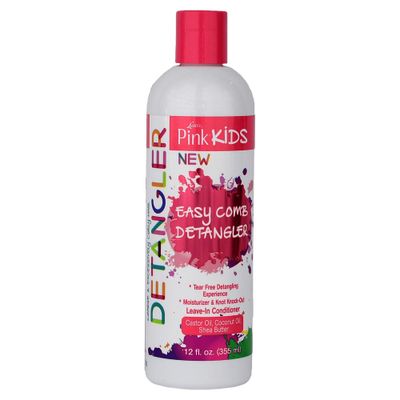 Luster&#39;s Pink Kids Easy Comb Detangler, 12 Ounce Made with Castor Oil, Coconut Oil and Shea Butter.