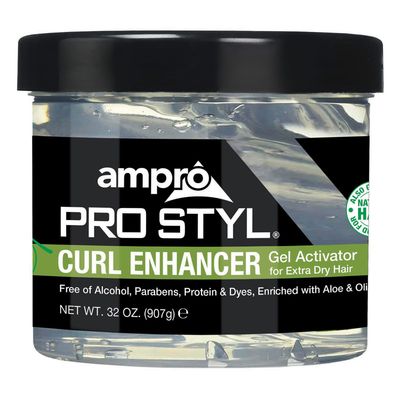 AmPro Pro Styl Curl Enhancer - Gel Activator with Olive Oil to Moisturize and Define Coils and Waves - Helps Protect and Hydrate Hair Shaft - Tames and Adds Shine to Tresses - Extra - 32 oz