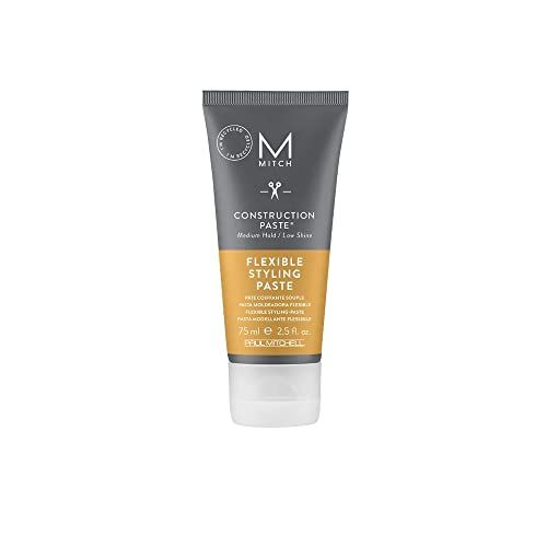 MITCH by Paul Mitchell Construction Paste for Men, Medium Hold, Low Shine, For All Hair Types + Short to Medium Hair, 2.5 fl. oz.