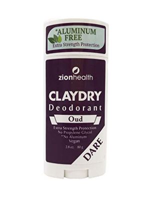 Zion Health Clay Dry Dare Deodorant Stick 2.8 oz Oud